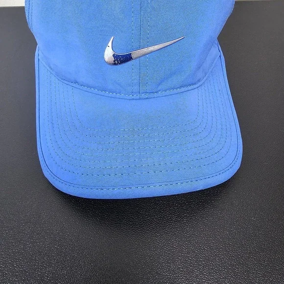 Nike Hat Cap Mens Strap Back Blue VRS RZN Swoosh Logo Performance Golf Golfing - Picture 2 of 9